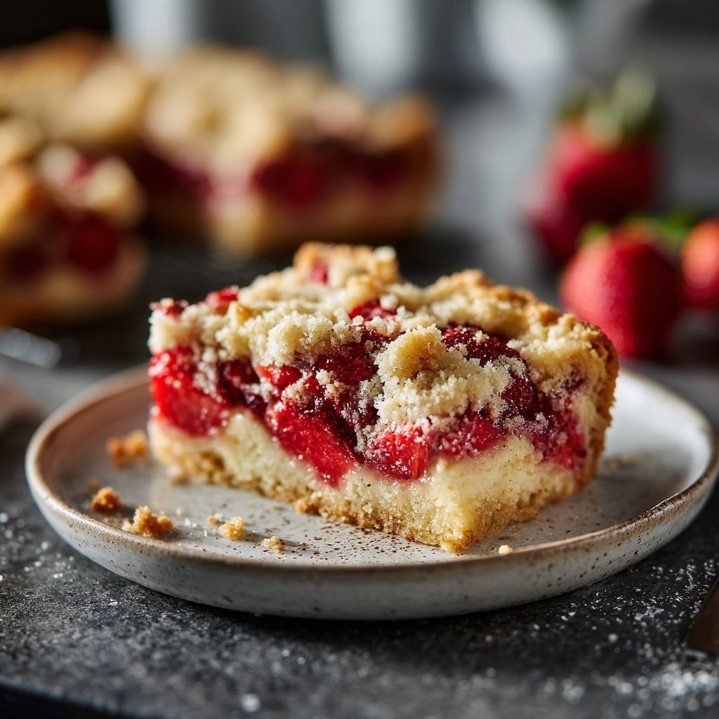 Erdbeer Streuselkuchen Mit Pudding