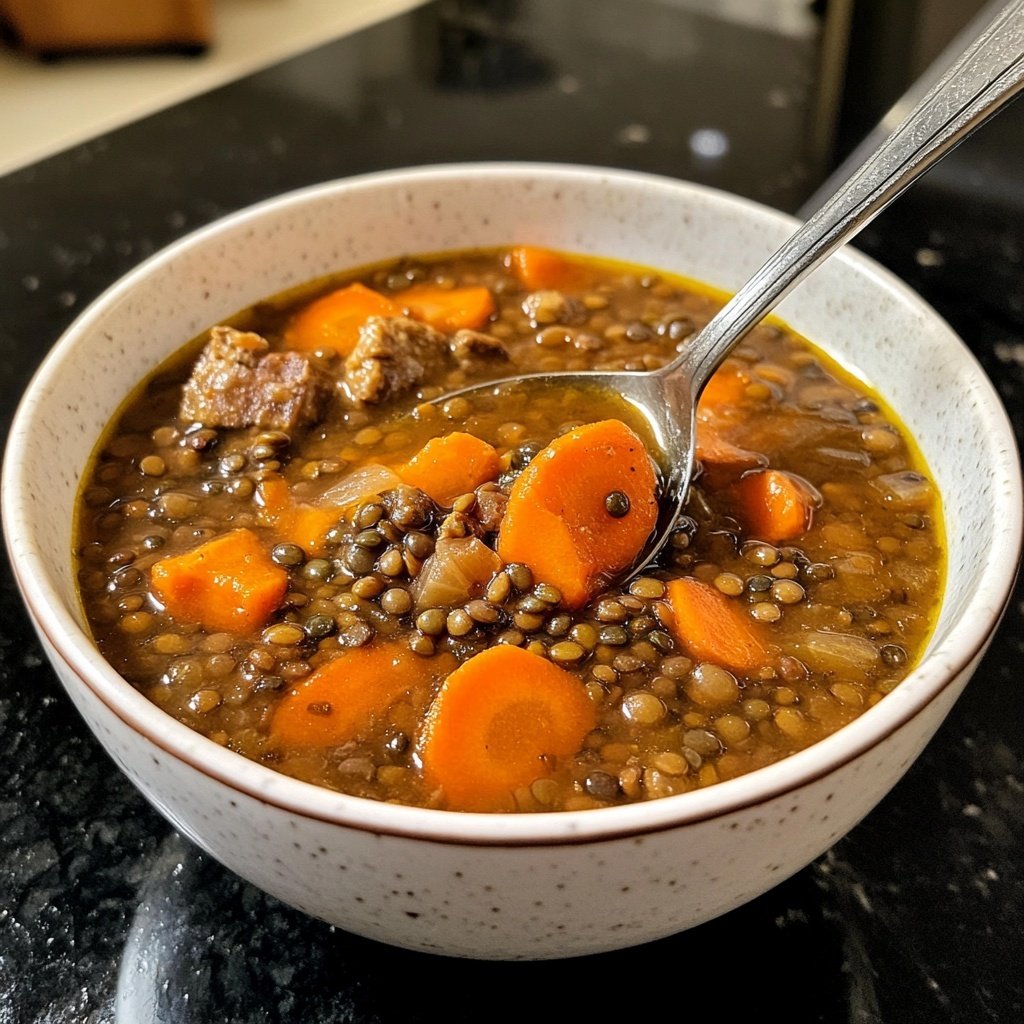 Linsensuppe mit Karotten