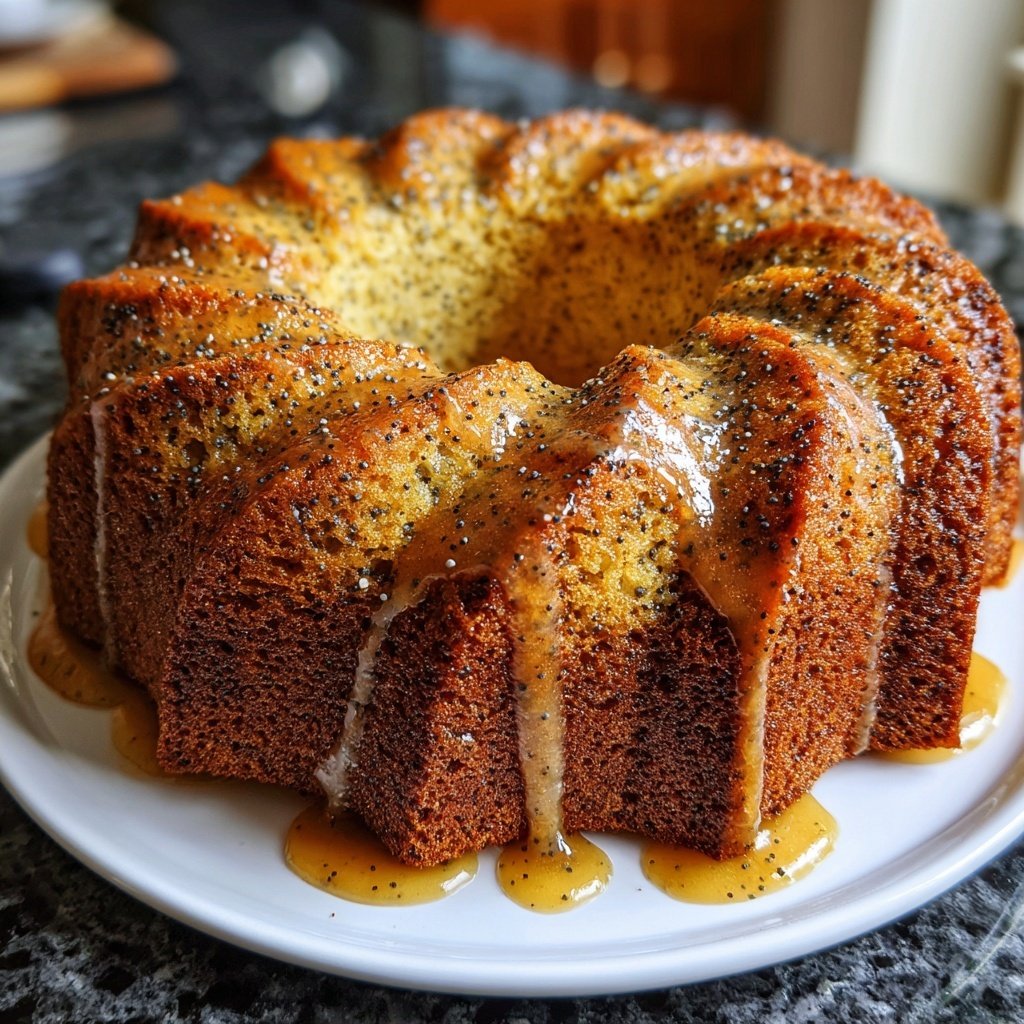 Zitronenkuchen mit Mohn