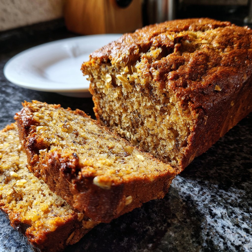 Bananenbrot mit Haferflocken