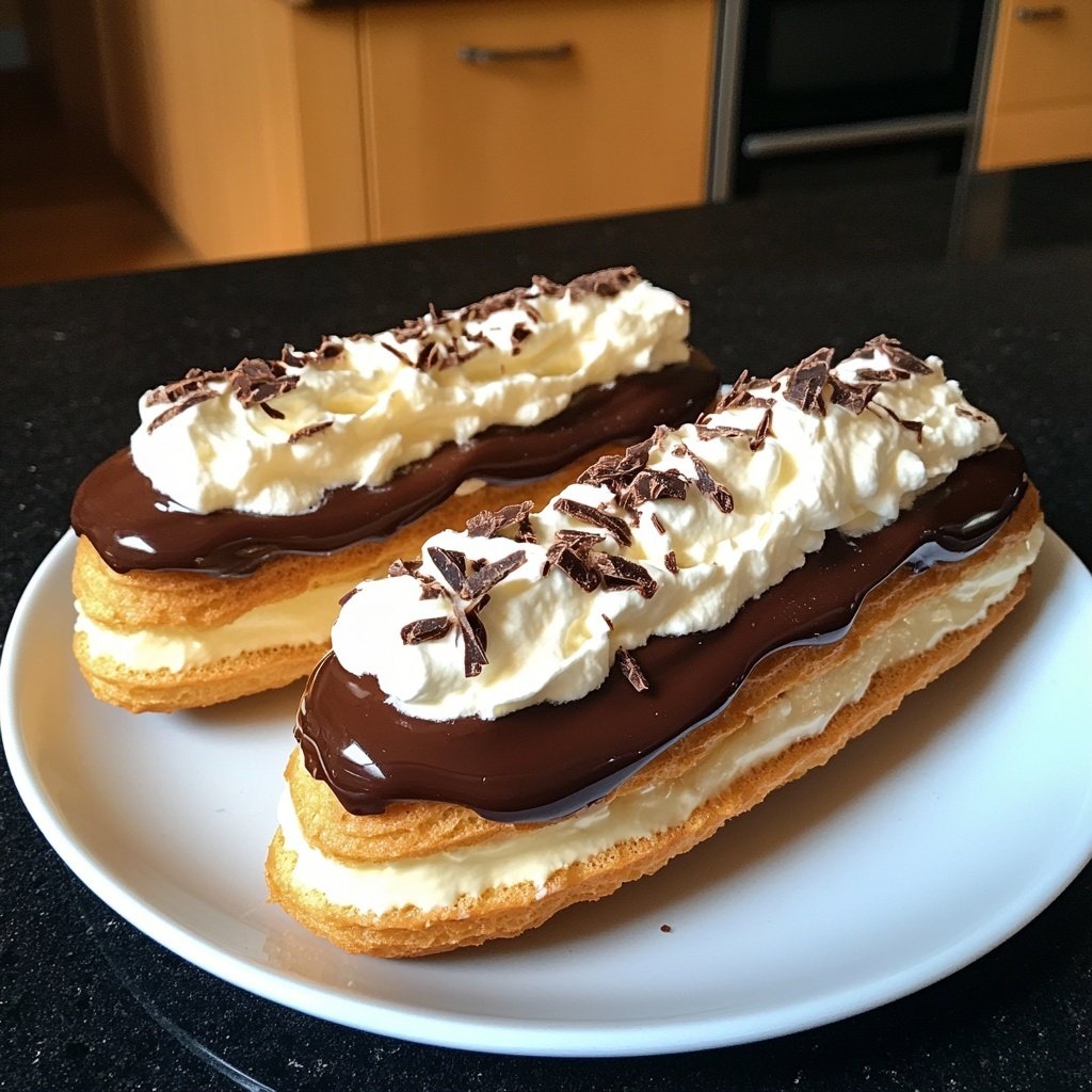 Eclair-Kuchen ohne Backen