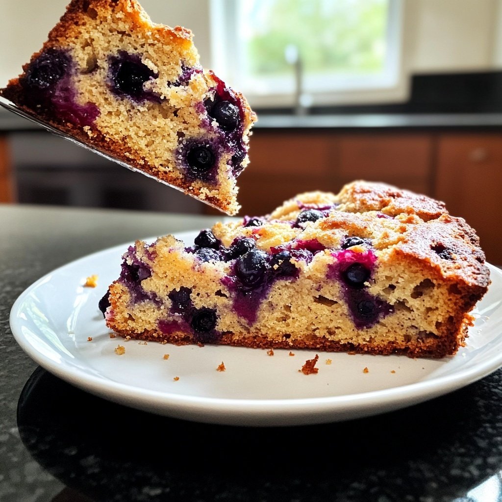 Bananenbrot mit Blaubeeren