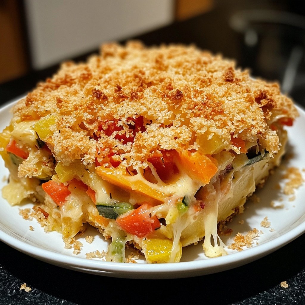 Kartoffelauflauf mit Gemüse