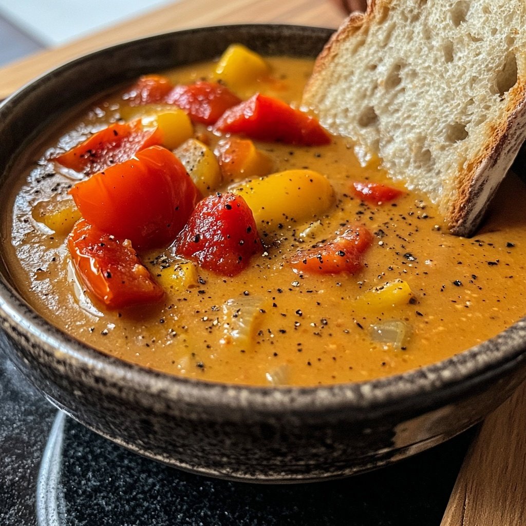 Tomatensuppe mit Paprika