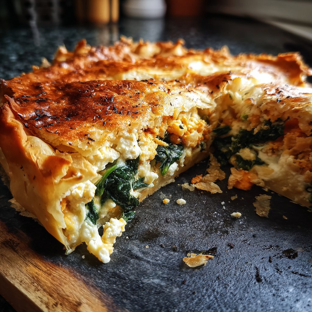 Nudelauflauf mit Spinat und Feta