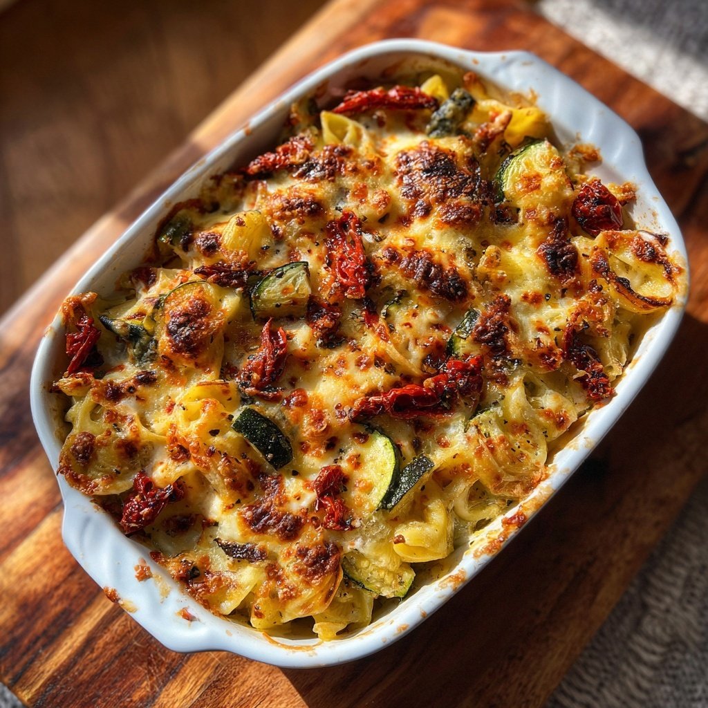 Vegetarischer Nudelauflauf Leicht