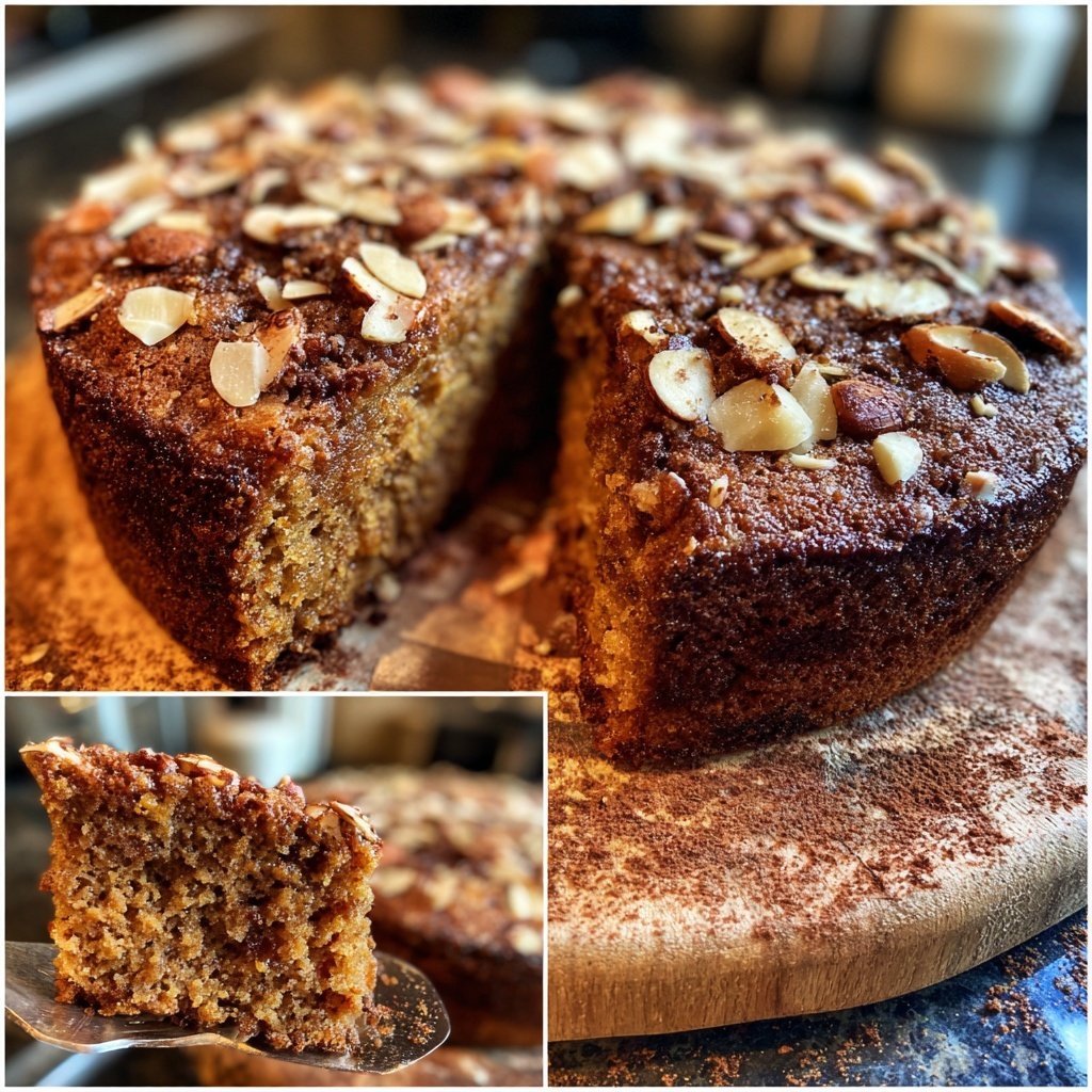 Bananenkuchen mit Mandeln und Kakao