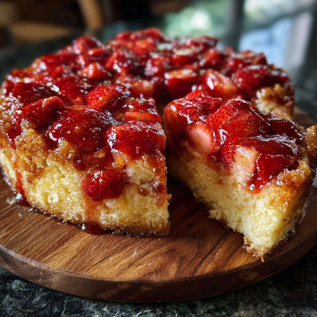 Erdbeerkuchen mit Biskuitboden